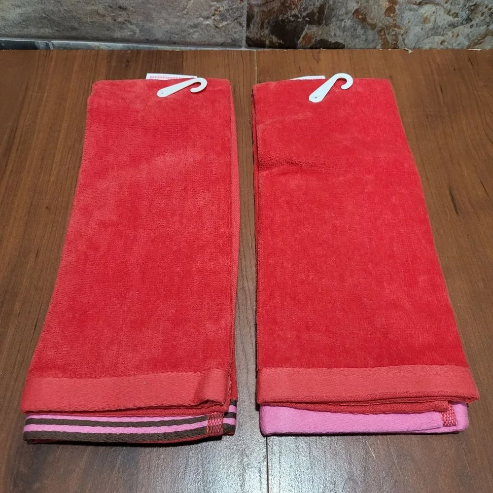 Valentines Heart Red Cotton Hand Towel Set of 2